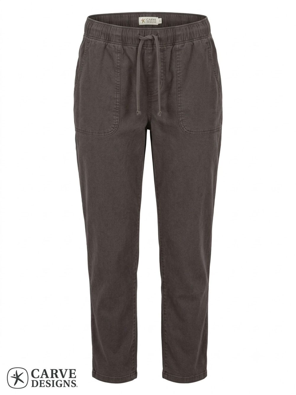 Carve Designs Zoe Twill Pants Womens Large Gray Tencel Stretch Hike Camp Travel
